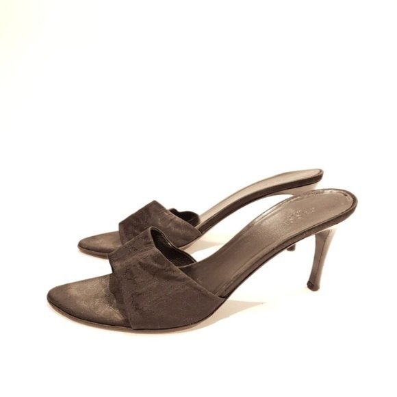 Gucci womens logo heel monogram womens heels size 10b logomania - Picture 2 of 7
